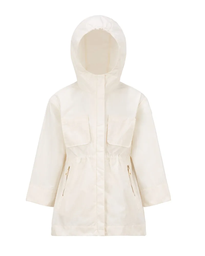 Girls Ivory Adeola Long Parka