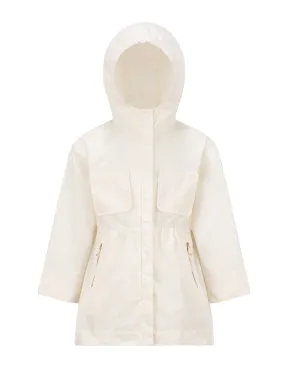 Girls Ivory Adeola Long Parka