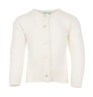 Julius Berger Cotton Cashmere Ivory Baby & Toddler Girl Cardigan