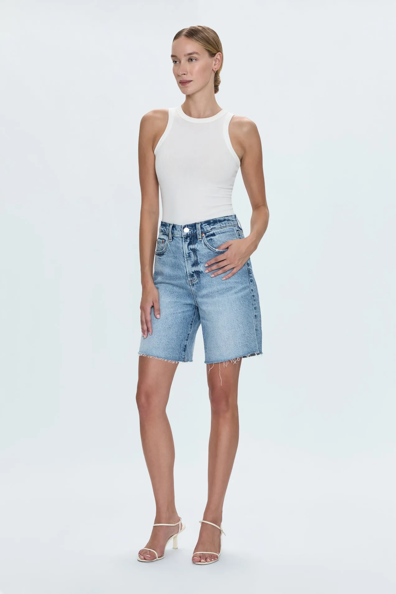 Kaylee High Rise Pinched Loose Straight - Boulder
