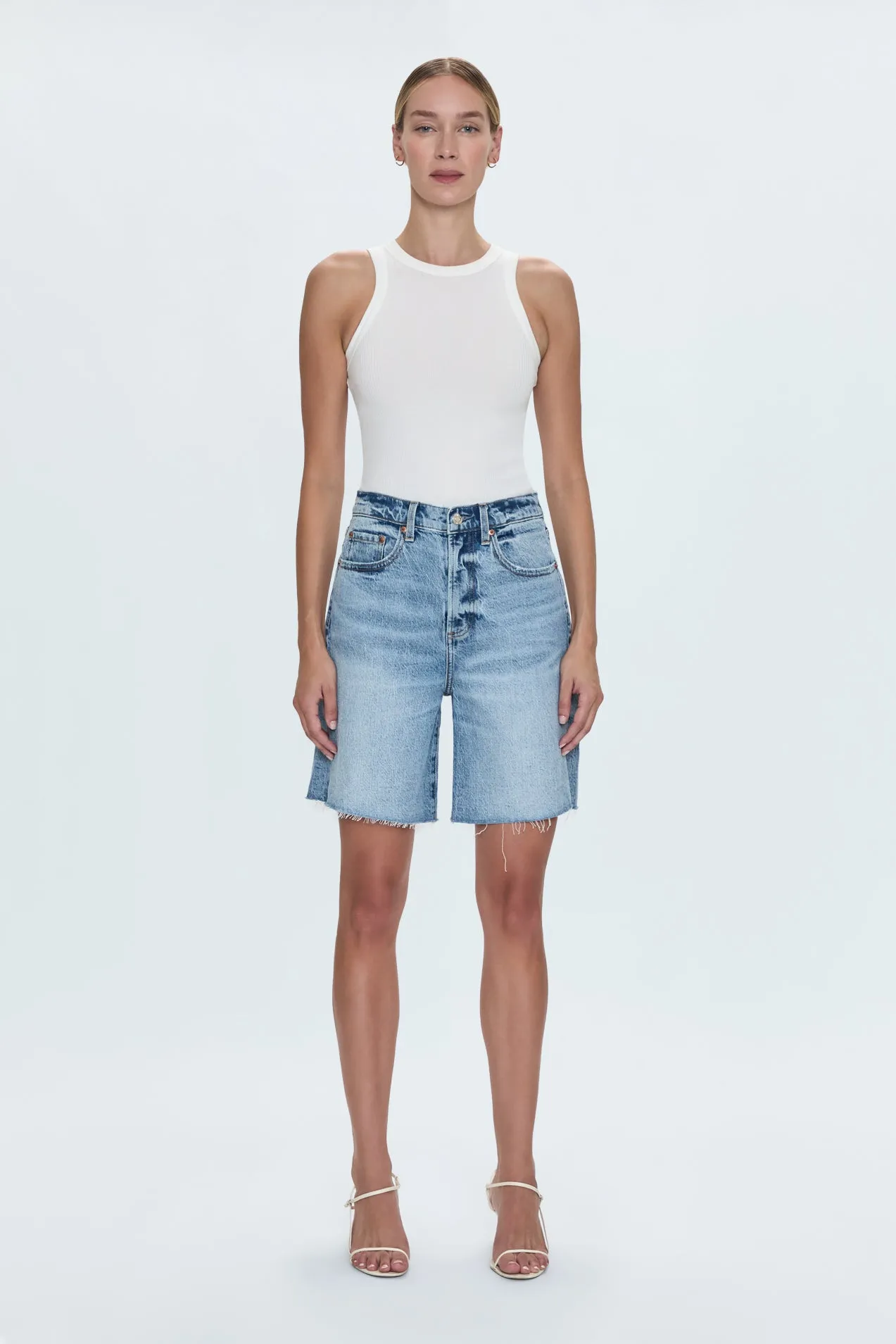 Kaylee High Rise Pinched Loose Straight - Boulder