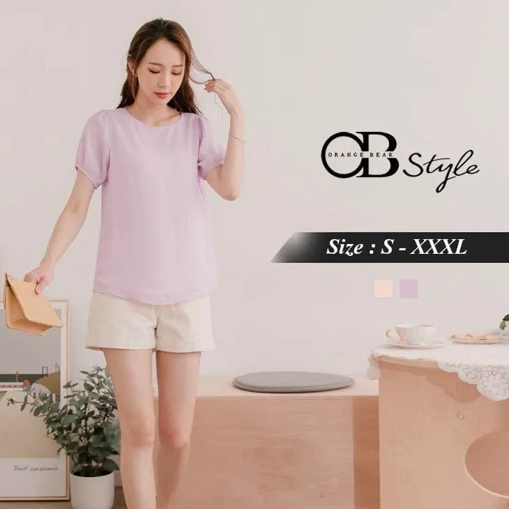 LACE RIBBED CHIFFON TOPS
