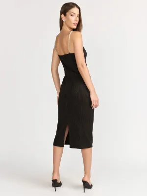 Lena Pearl Strap Textured Bodycon Dress - Brands We Love