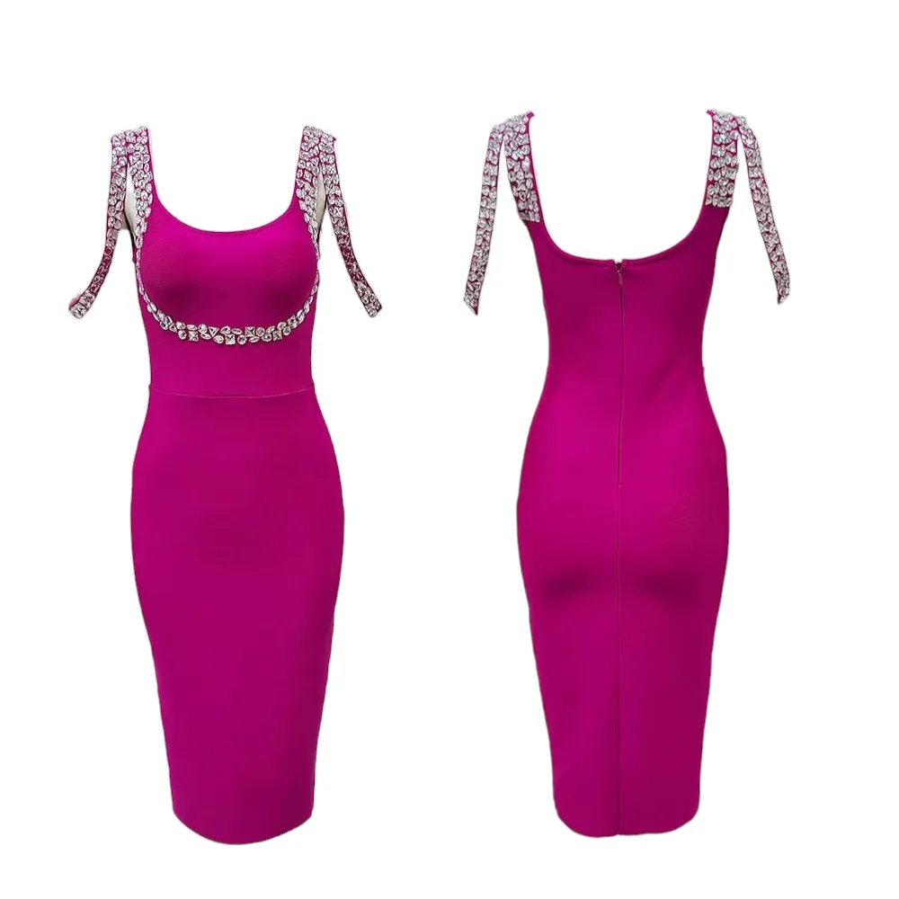 Lilian Diamond Bandage Midi Dress