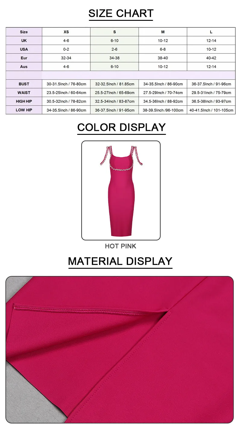 Lilian Diamond Bandage Midi Dress