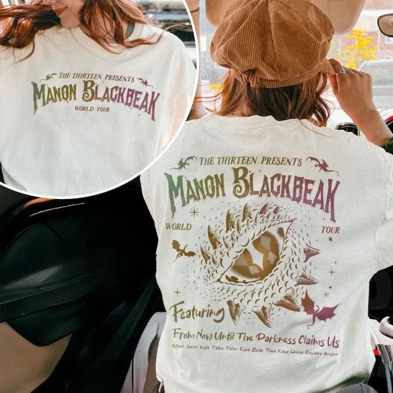 Manon Blackbeak Throne of Glass Shirt Comfort Cotton T Shirt for Women Casual Fashion Oversize Hip Hop Streetwear Summer Tops
