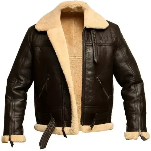Mens Aviator B3 Bomber Sheepskin Jacket