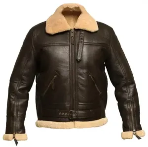 Mens Aviator B3 Bomber Sheepskin Jacket