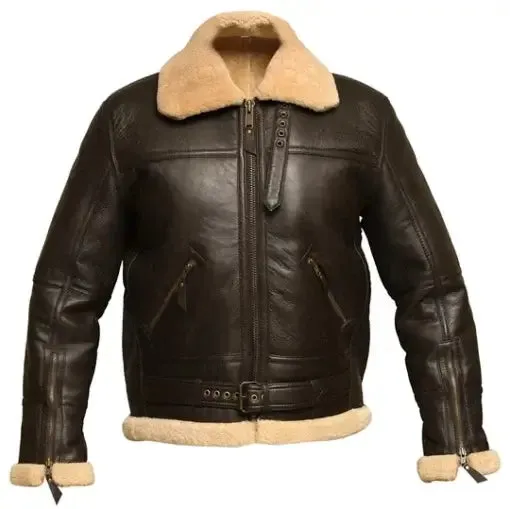 Mens Aviator B3 Bomber Sheepskin Jacket