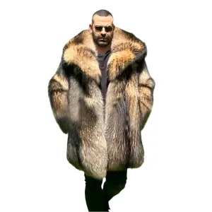 Men's Real Raccoon Fur Coat - Luxury Long Winter Jacket | Warm and Stylish New Arrival