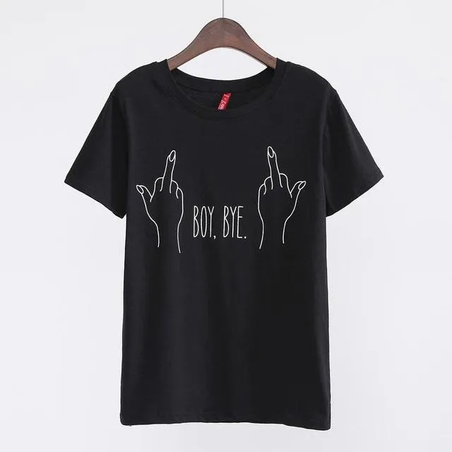 Middle Finger Graphic T-shirt