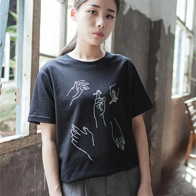 Middle Finger Graphic T-shirt