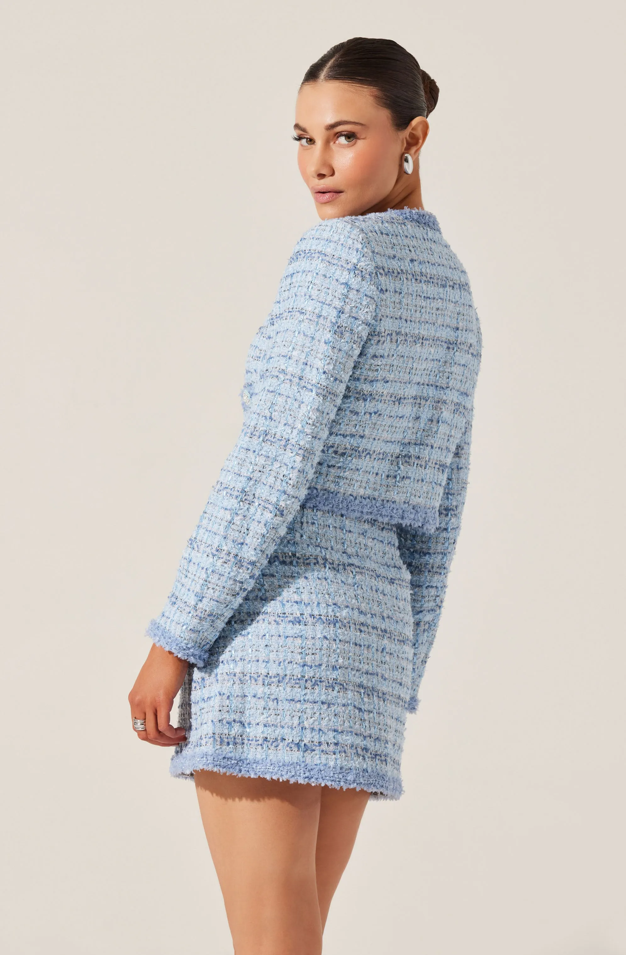 Milena Tweed Contrast Trim Jacket