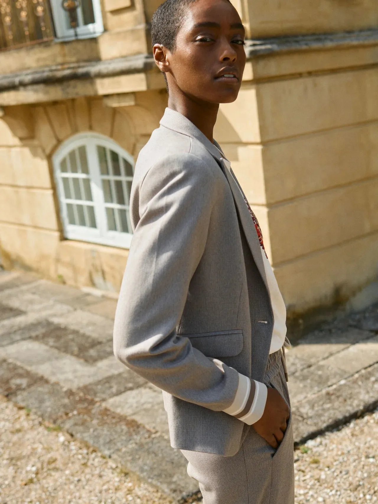 Mosmosh Blake Karlie Fitted Ribbed Cuff Blazer