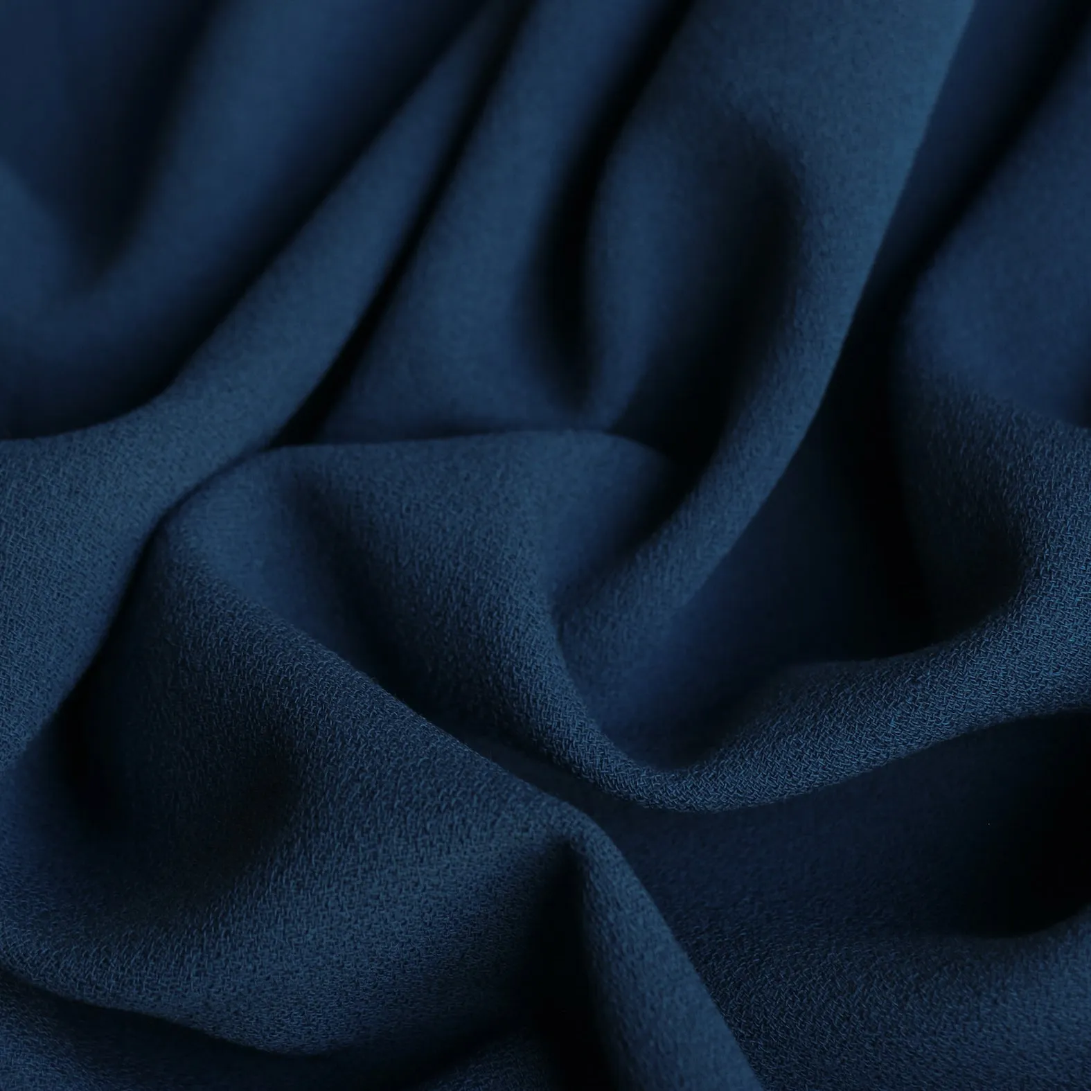Motiv Denim Blue Wool Crepe