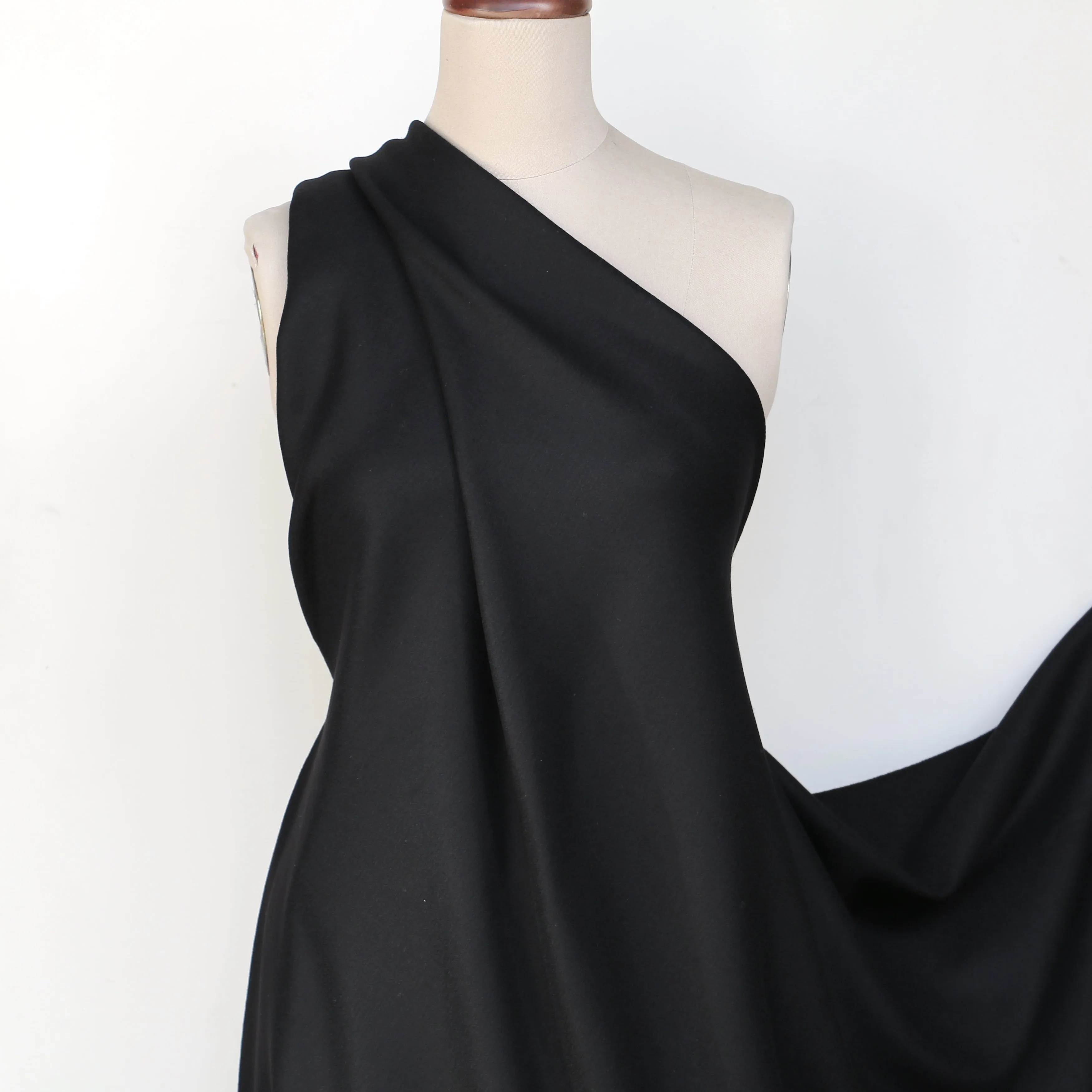 Oslo Black - Wool Double Knit