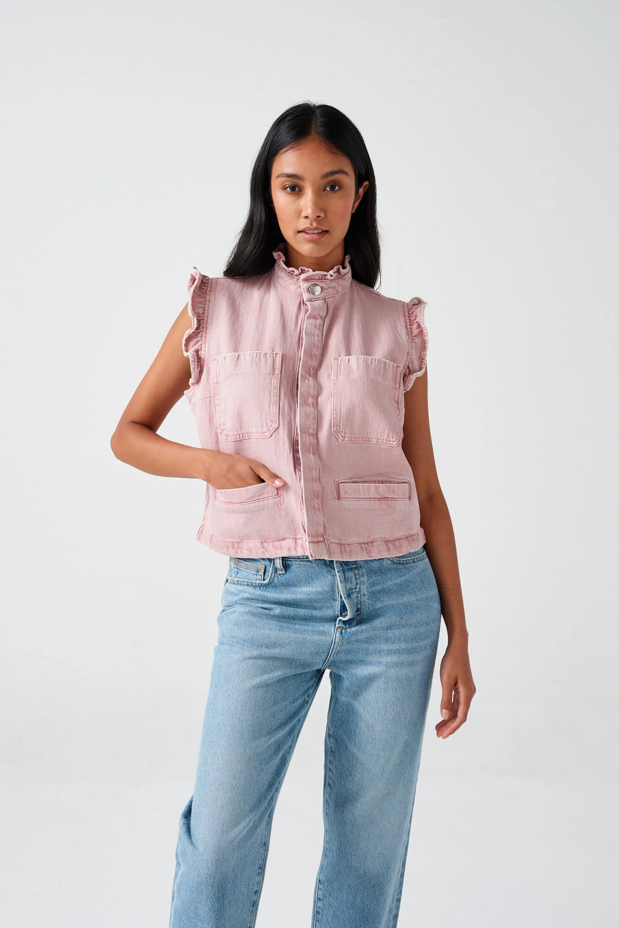 Pablo Vest in Dusty Rose