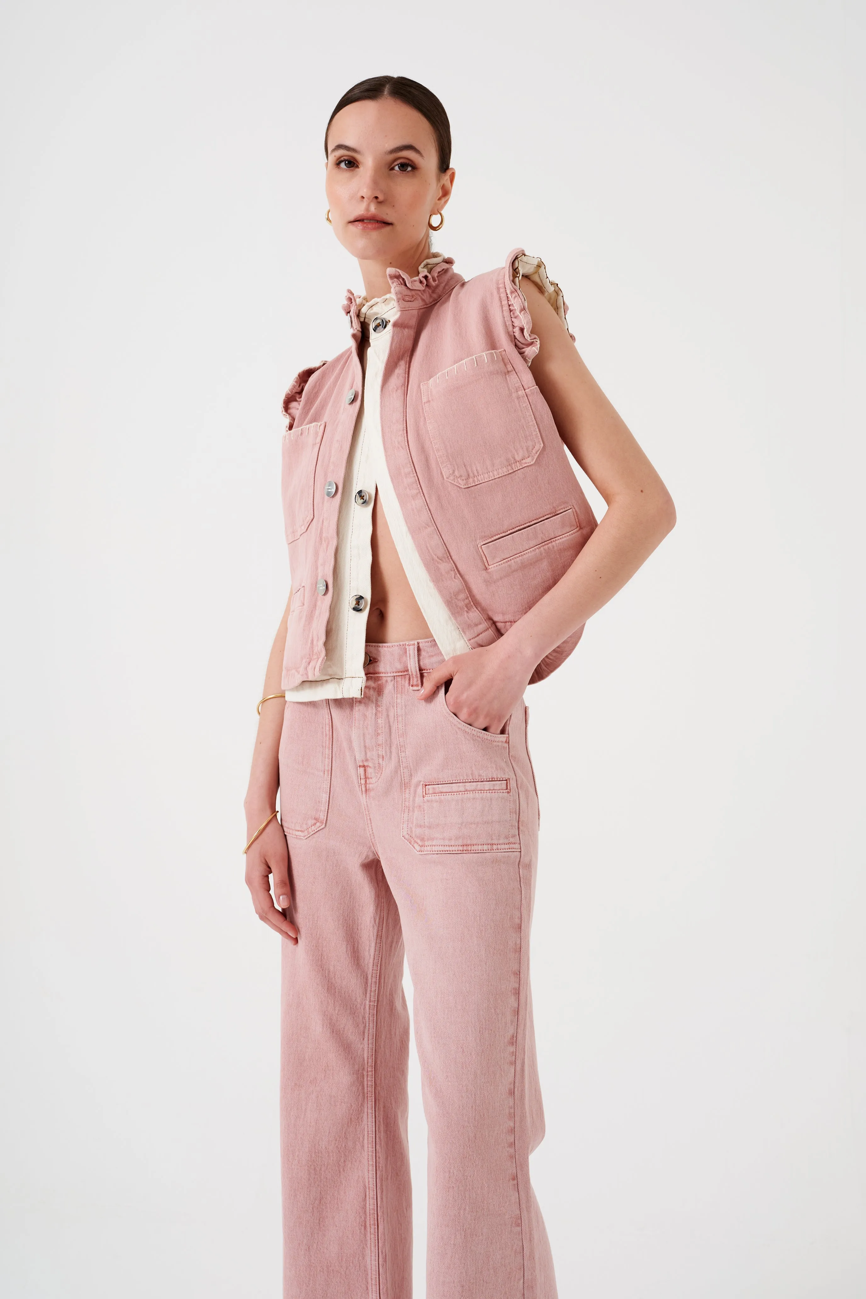 Pablo Vest in Dusty Rose