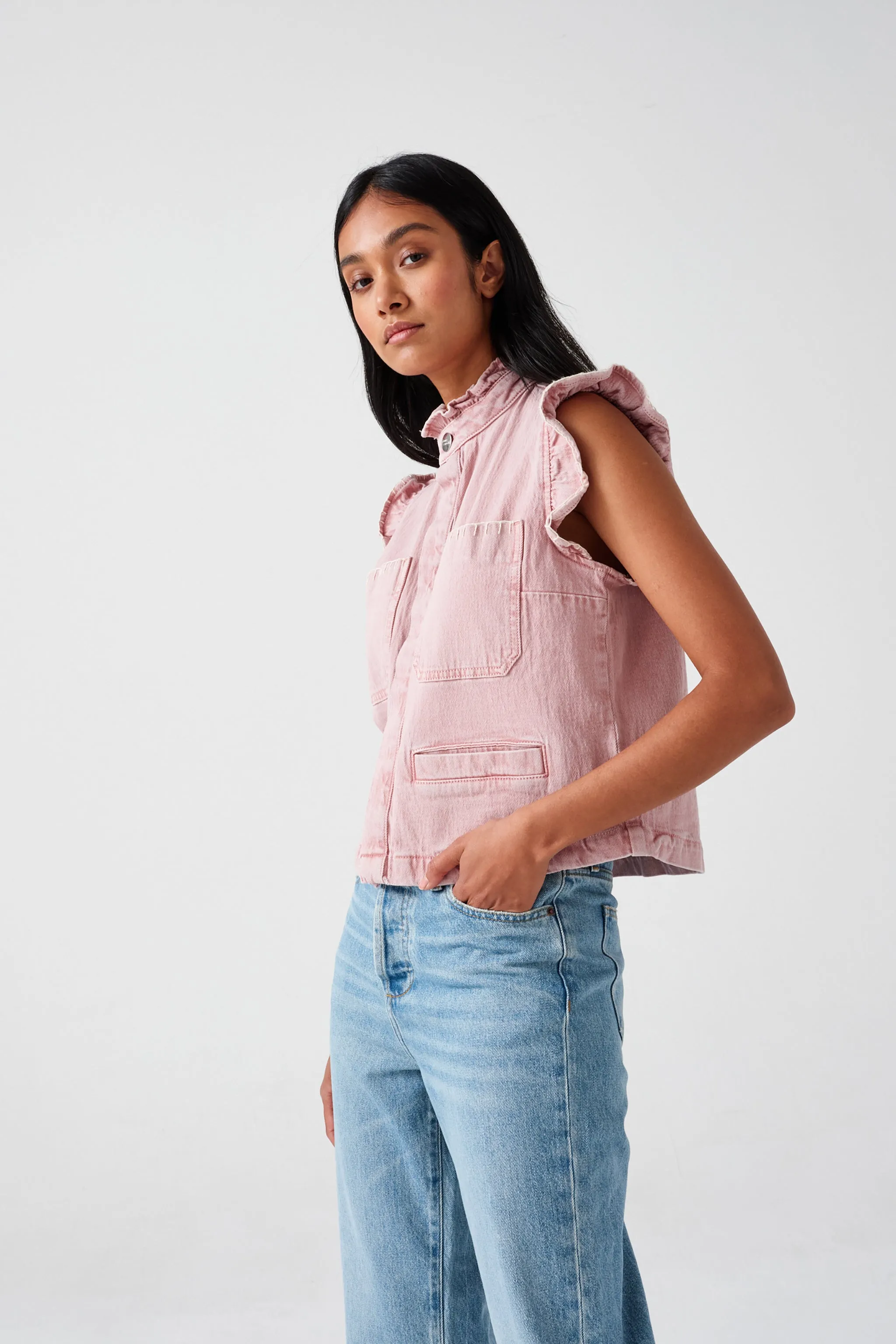 Pablo Vest in Dusty Rose