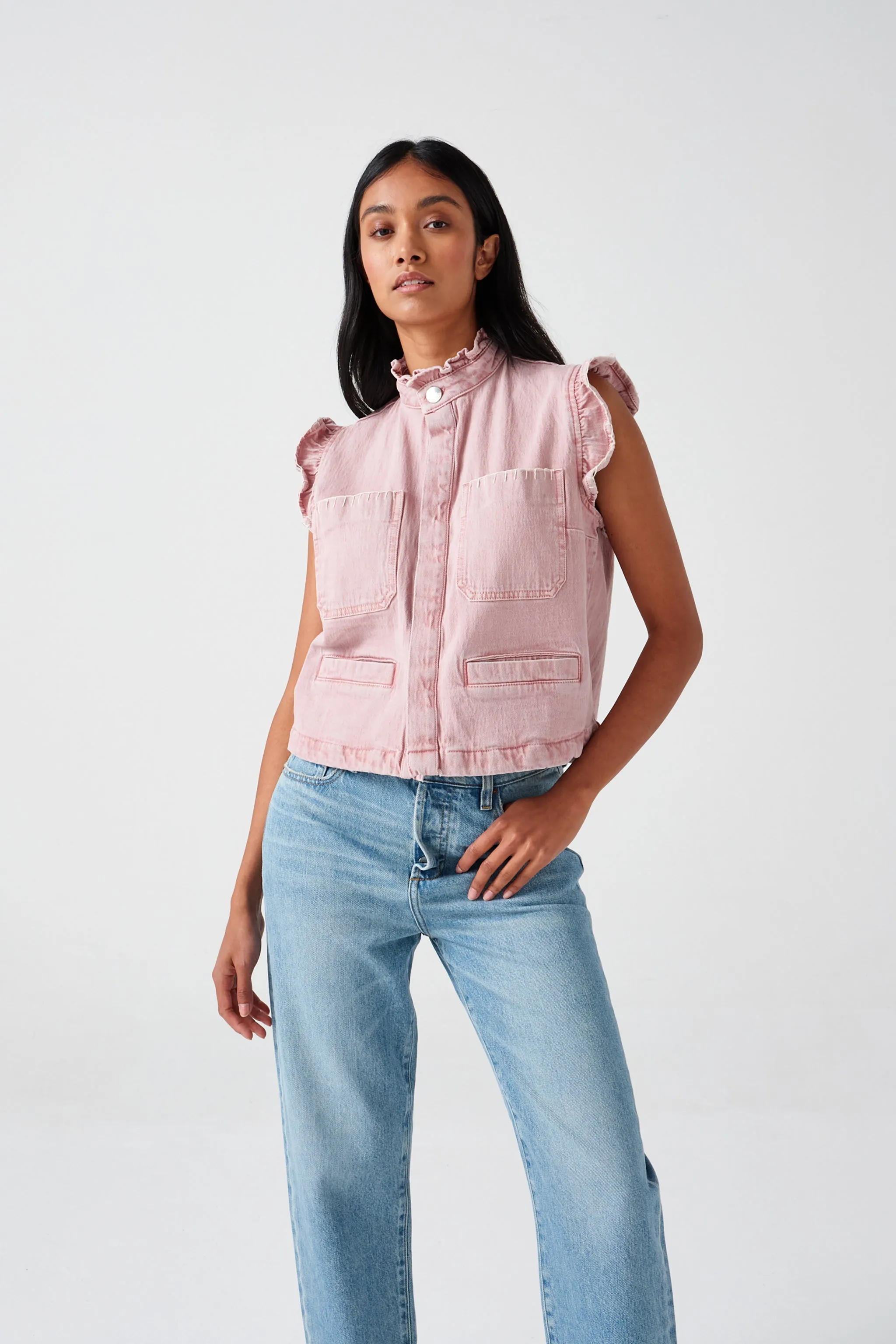 Pablo Vest in Dusty Rose