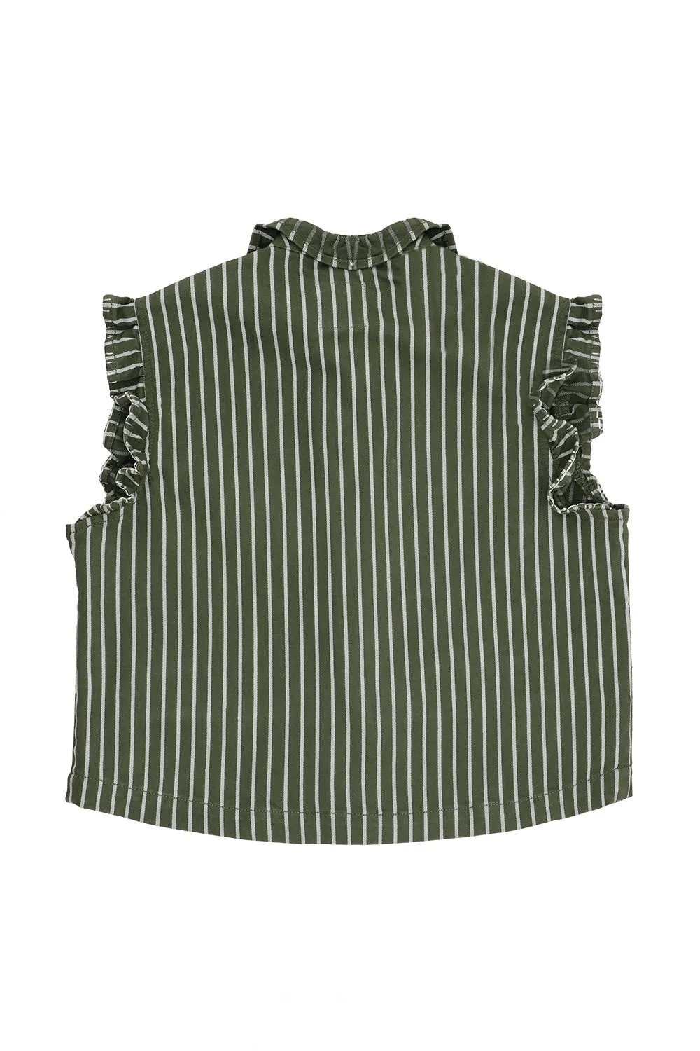 Pablo Vest in Khaki Stripe