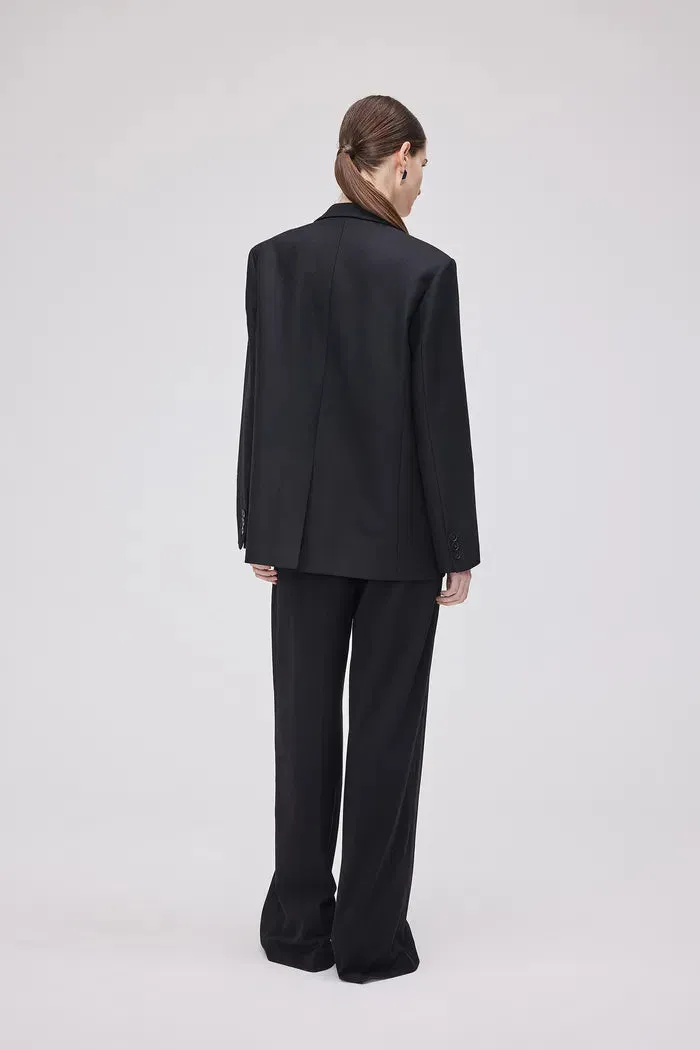 Paula Chevron Blazer in Herringbone Wool