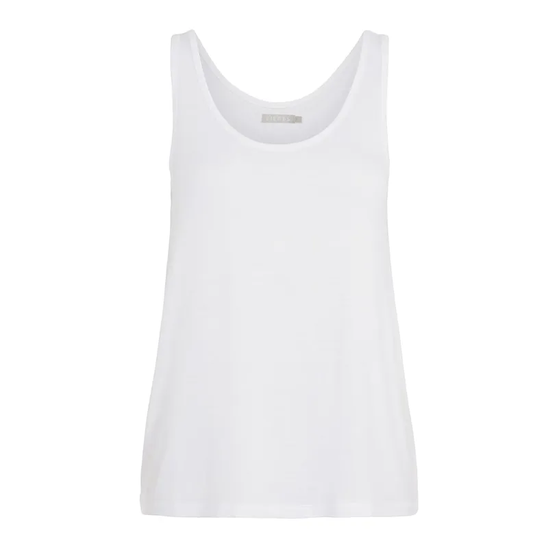 Pieces Billo Vest Top White