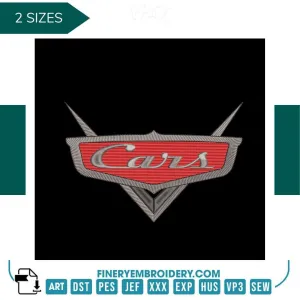 Pixar's "Cars" Logo Embroidery Design