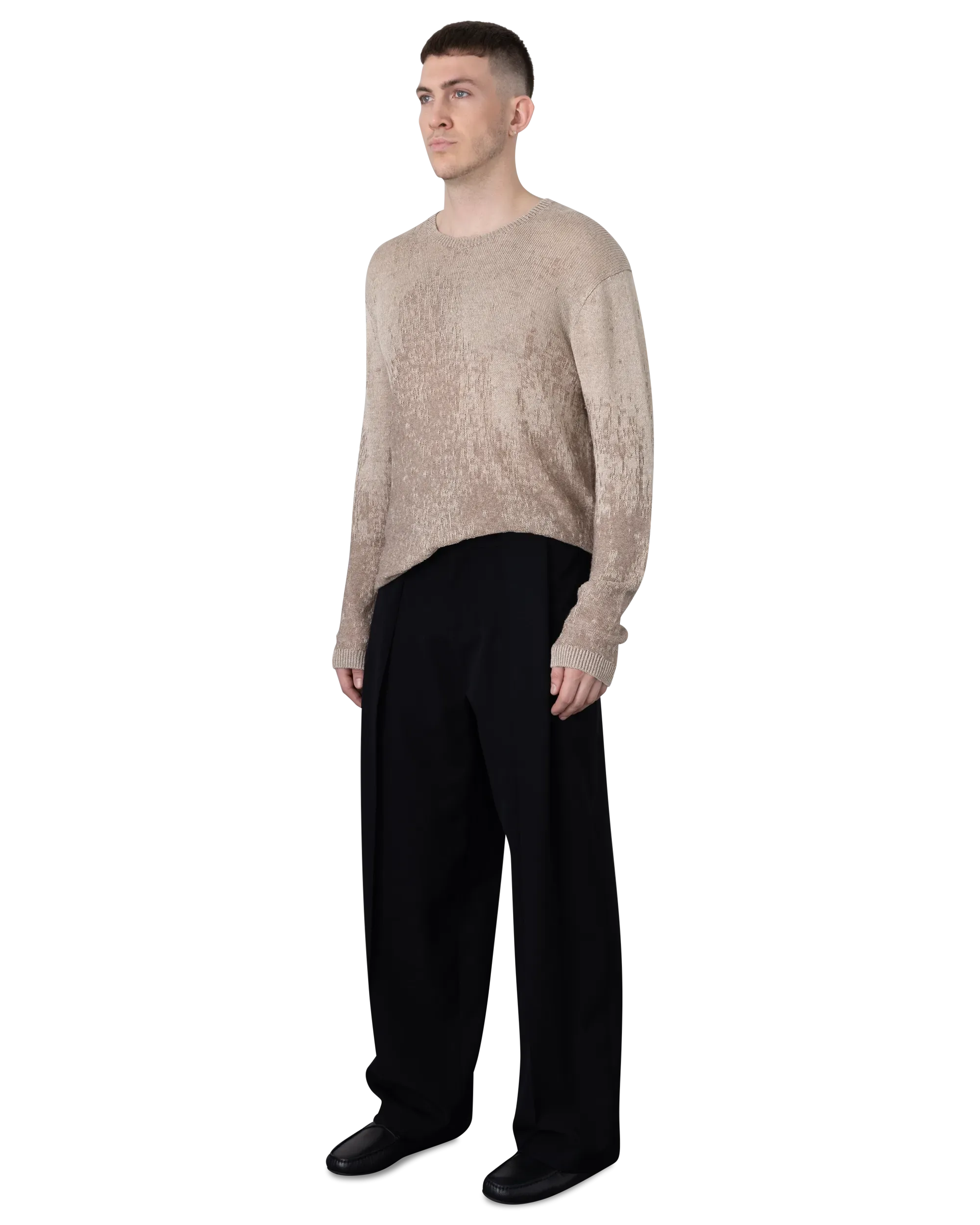 Pleated Grain De Poudre Trousers