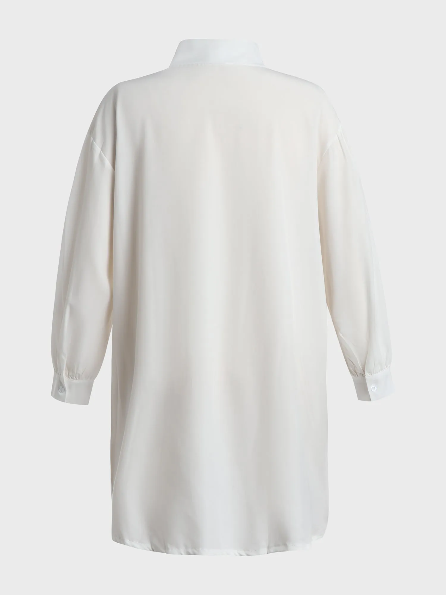Plus Size Drawstring Blouse Dress