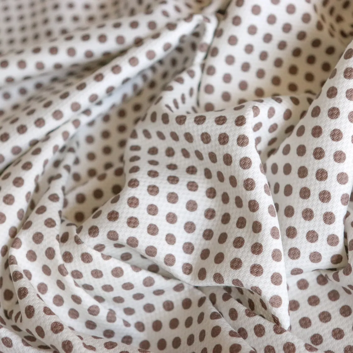 Pois Taupe Cotton Pique