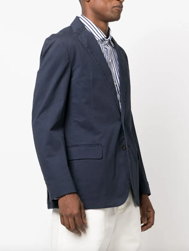 Polo Ralph Lauren single-breasted logo-patch blazer
