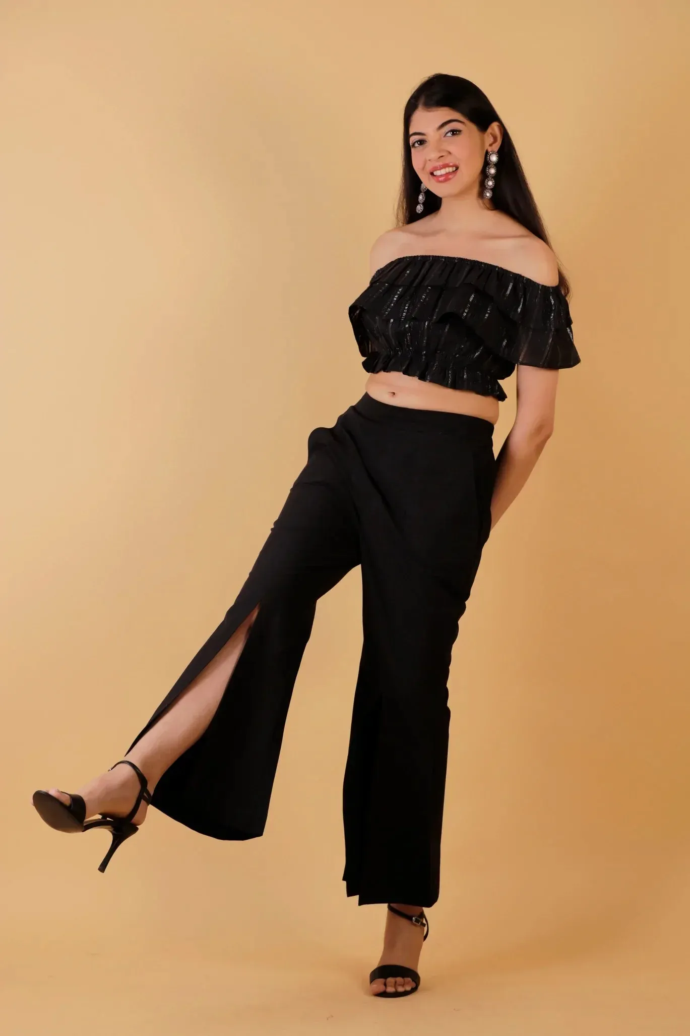 Poplin Slit Pants