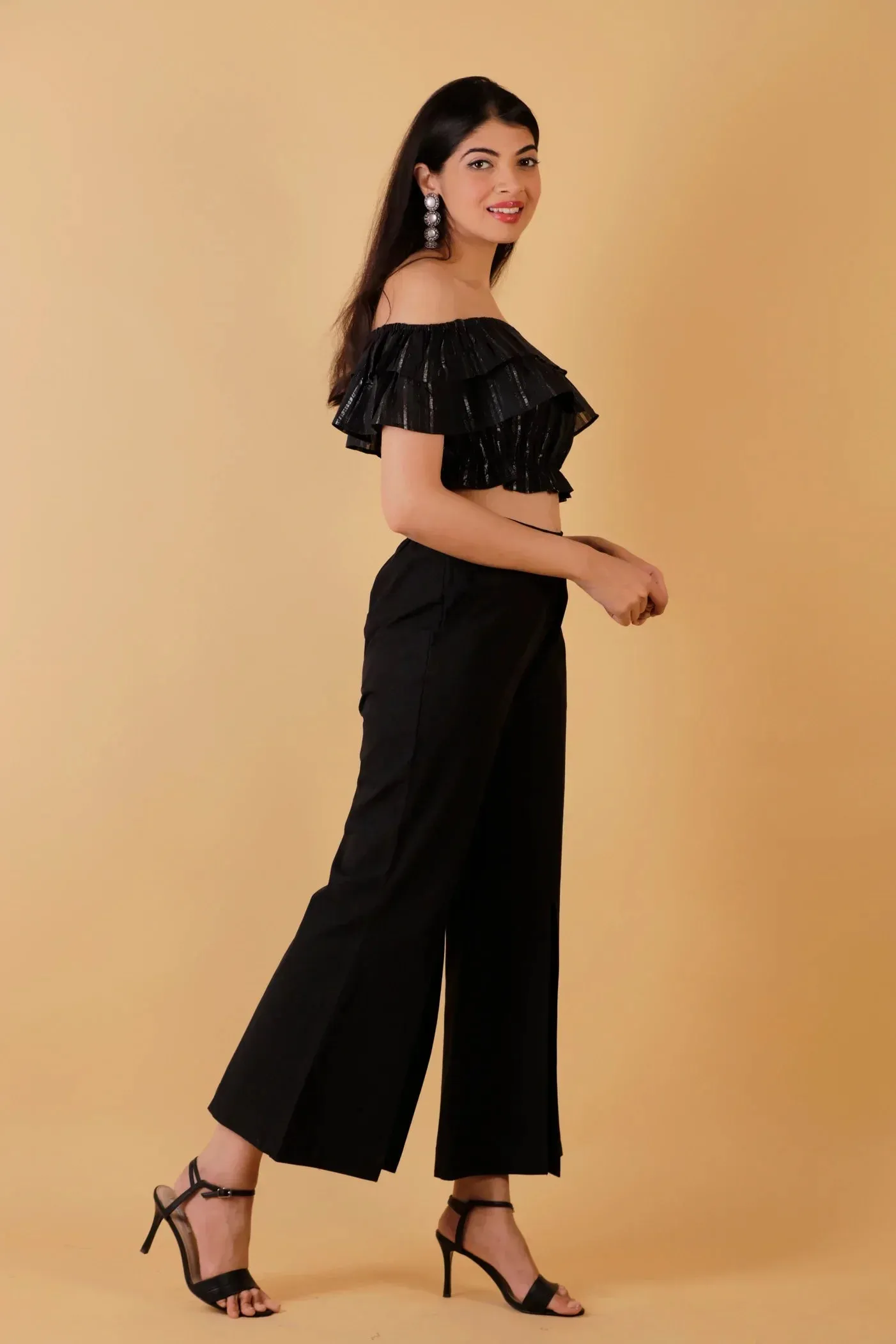 Poplin Slit Pants