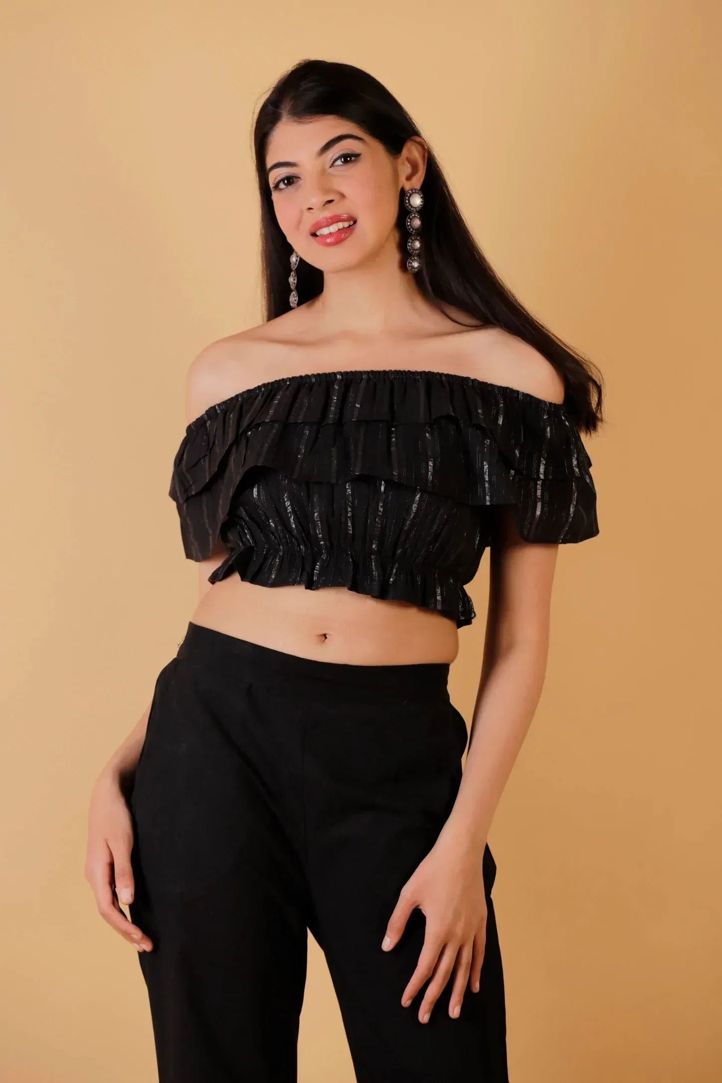 Poplin Slit Pants