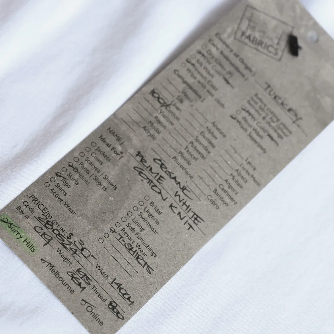 Prime White - Organic Cotton Knit