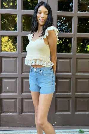 Relaxed Fit Raw Hem Gemma Cut-Offs