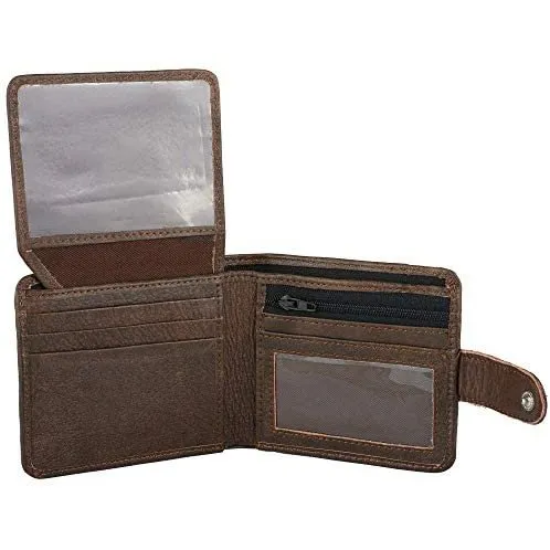 RFID Protected Slim Leather Card Holder Wallet for Men with Vintage Look