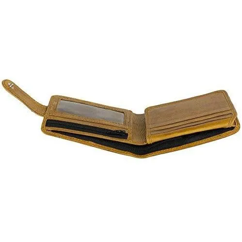 RFID Protected Slim Leather Card Holder Wallet for Men with Vintage Look