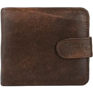 RFID Protected Slim Leather Card Holder Wallet for Men with Vintage Look