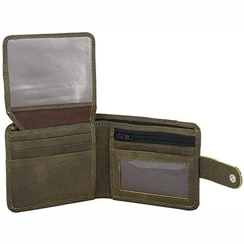 RFID Protected Slim Leather Card Holder Wallet for Men with Vintage Look