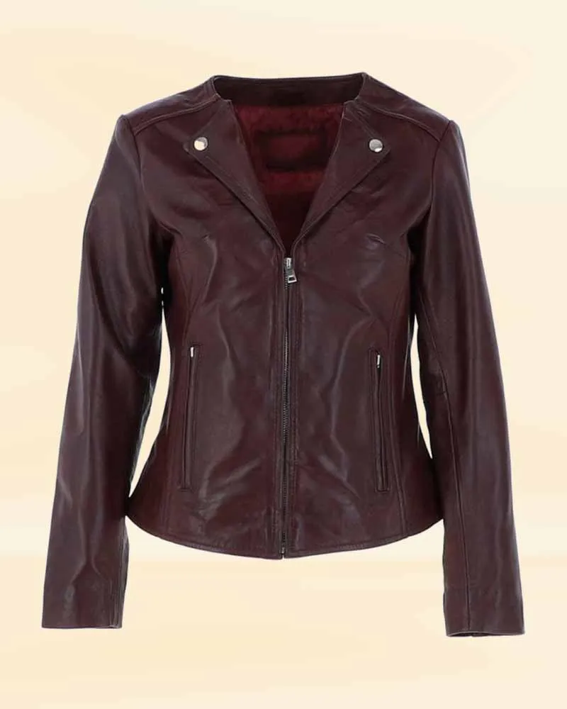 Ruby Roadster Rider's Rivet leather jacket