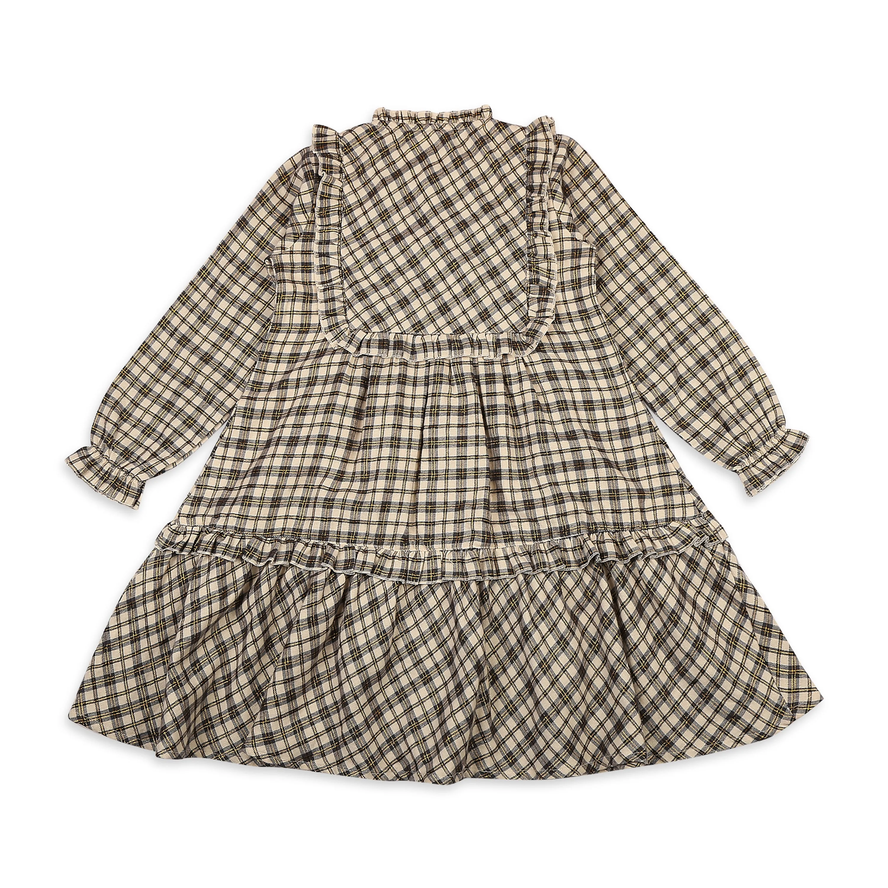 Ruffle Collar Dress With Yoke