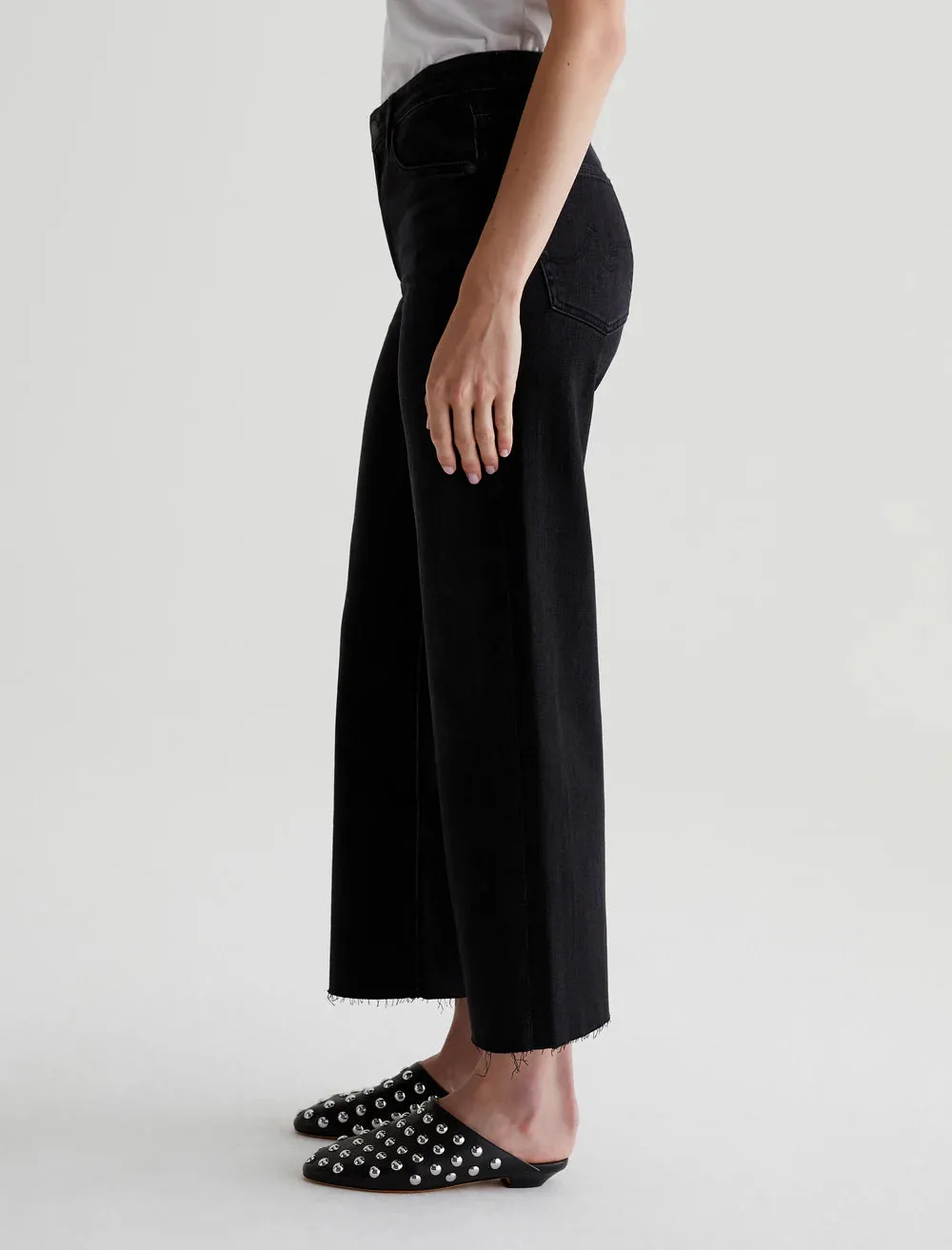 Saige Wide Leg Mid Rise Crop - Glasgow