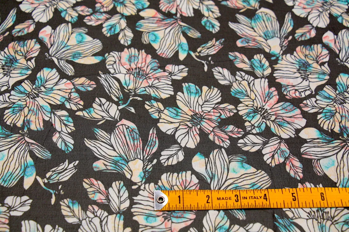 Sea Of Orchids Silk Georgette