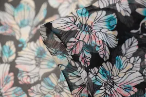 Sea Of Orchids Silk Georgette