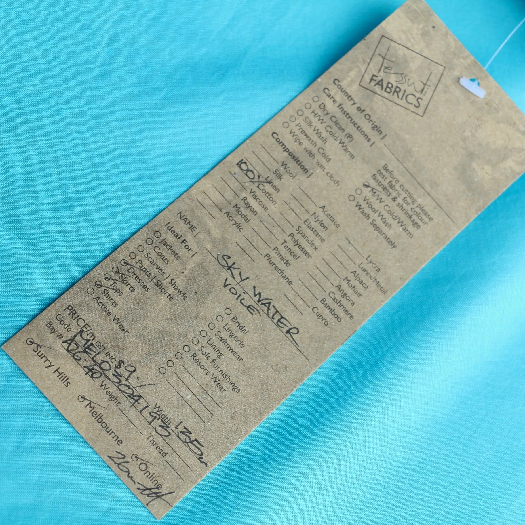 Sky Water Cotton Voile