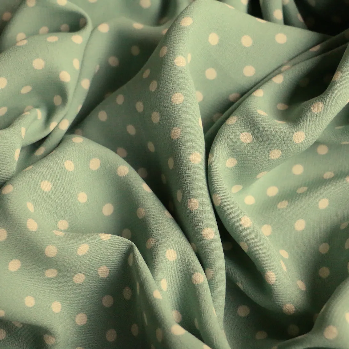 Spot On Sage Viscose Crepe