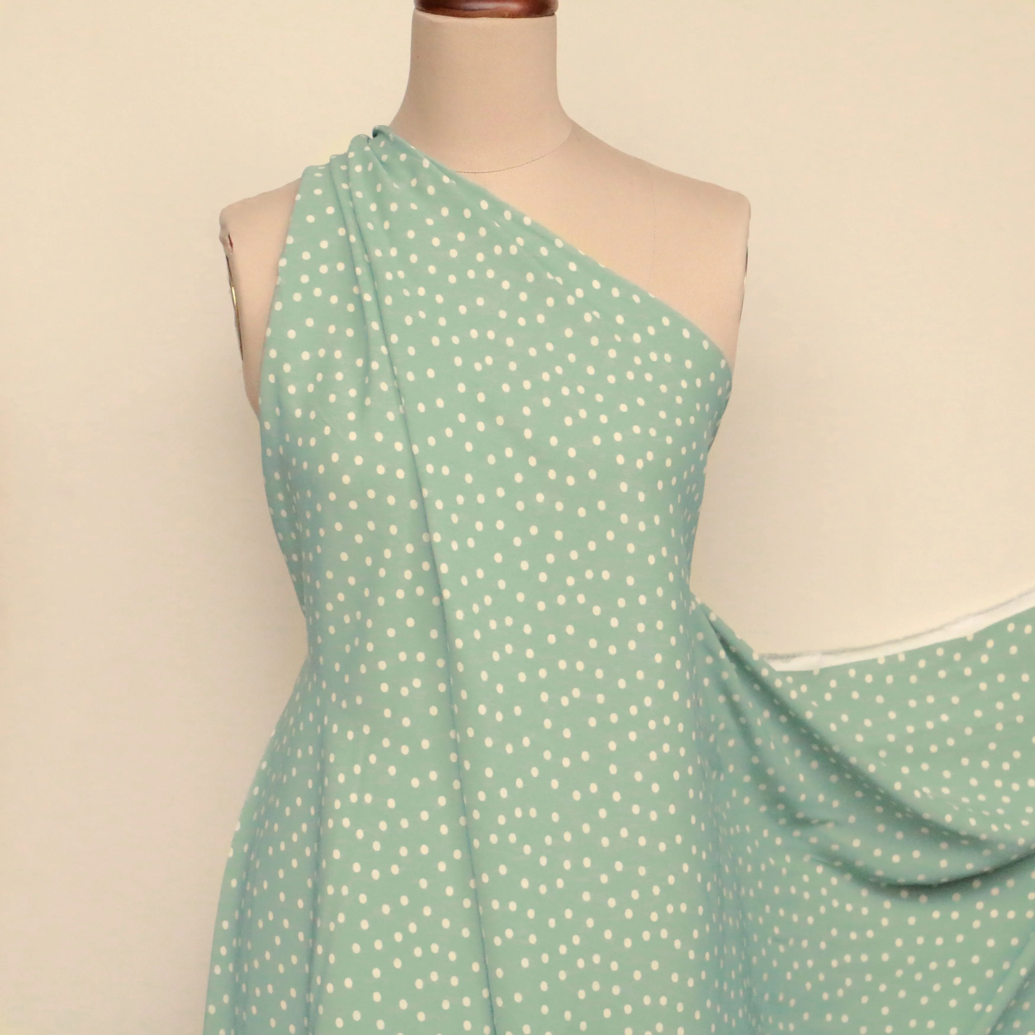 Spot On Sage Viscose Crepe