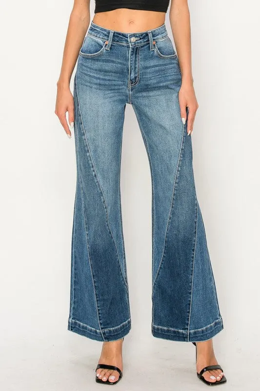 Sydney 90 Wide High Rise Relaxed Flared Leg Jeans